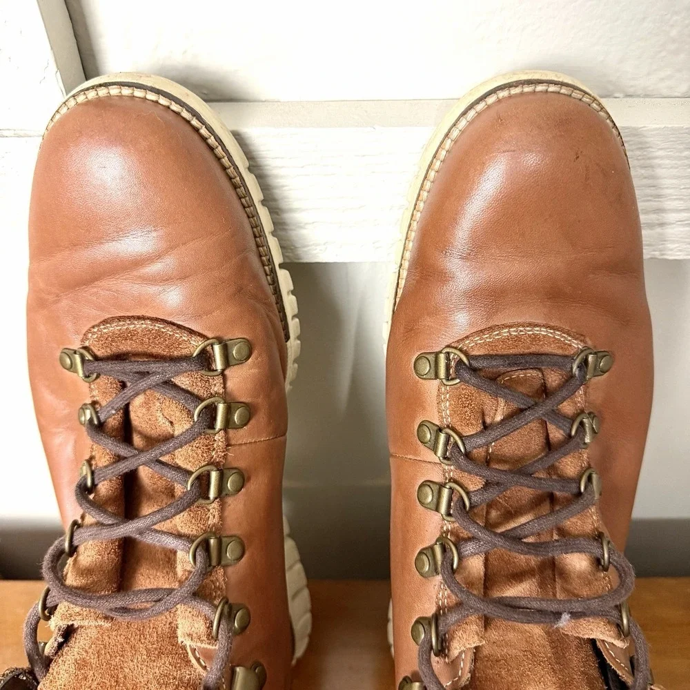 Cole Haan Men's Zerogrand Boot Size 11M Hiker Water Resistant British Tan Casual